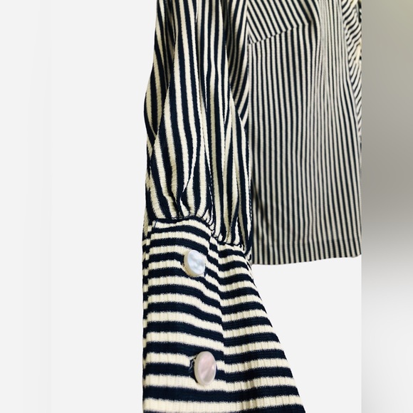 Vtg 50’s Mode O Day Surfer Beach Boho Hippy Long Sleeve Striped 1950s EUC - Picture 5 of 11